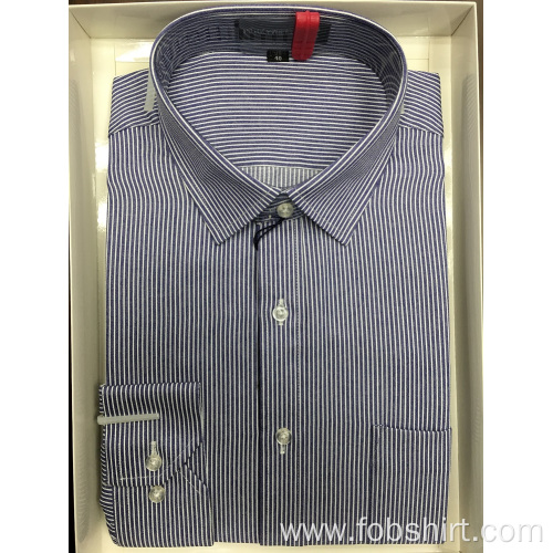Hot Sale Men Shirts Cotton Formal Top Quality Yarn Dyed Business Shirt Manufactory